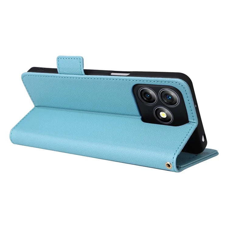 For Ulefone Note 18 Ultra Case with Hand Strap Litchi Texture Leather Phone Cover