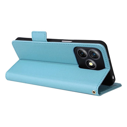 For Ulefone Note 18 Ultra Case with Hand Strap Litchi Texture Leather Phone Cover
