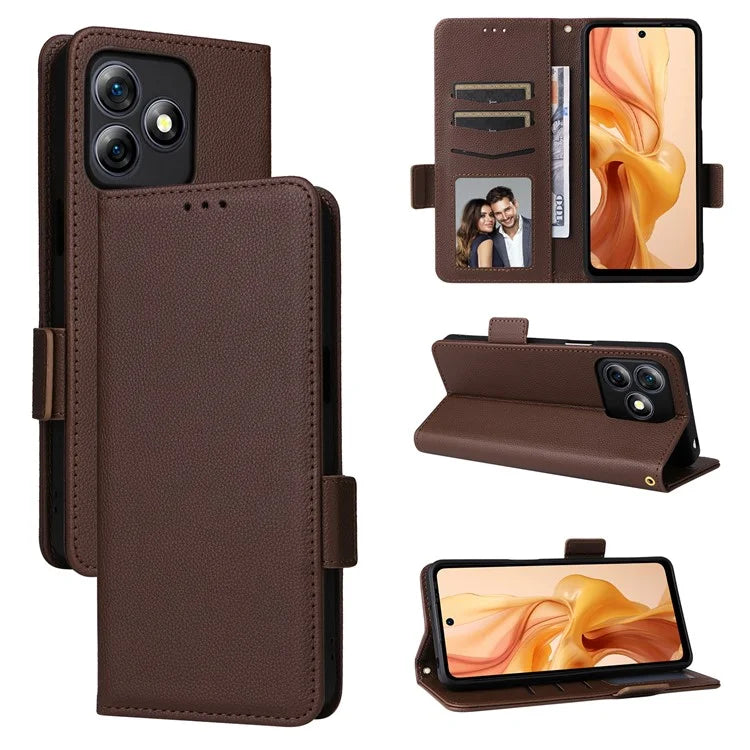 For Ulefone Note 18 Ultra Case with Hand Strap Litchi Texture Leather Phone Cover