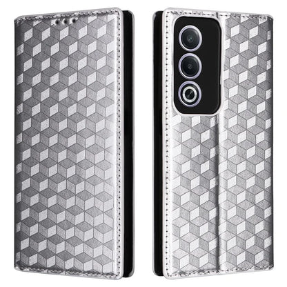 For Oppo A80 5G / A3 Pro (Global) 5G / K12x 5G (India) / A3x 5G (China) Case Leather Wallet Phone Cover Rhombus Imprinted