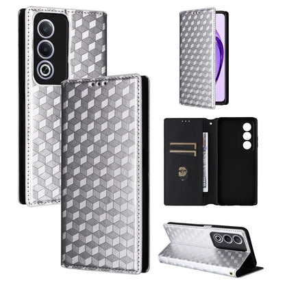 For Oppo A80 5G / A3 Pro (Global) 5G / K12x 5G (India) / A3x 5G (China) Case Leather Wallet Phone Cover Rhombus Imprinted
