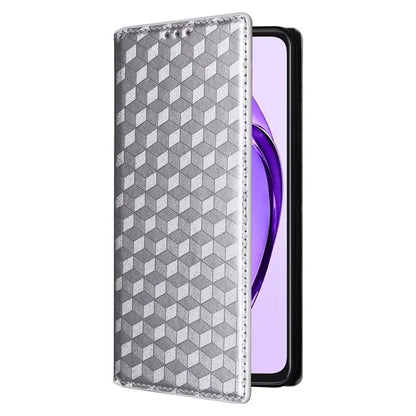 For Oppo A80 5G / A3 Pro (Global) 5G / K12x 5G (India) / A3x 5G (China) Case Leather Wallet Phone Cover Rhombus Imprinted