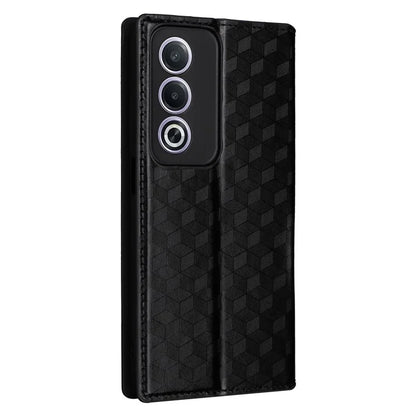 For Oppo A80 5G / A3 Pro (Global) 5G / K12x 5G (India) / A3x 5G (China) Case Leather Wallet Phone Cover Rhombus Imprinted