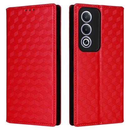 For Oppo A80 5G / A3 Pro (Global) 5G / K12x 5G (India) / A3x 5G (China) Case Leather Wallet Phone Cover Rhombus Imprinted