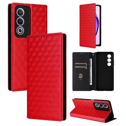 For Oppo A80 5G / A3 Pro (Global) 5G / K12x 5G (India) / A3x 5G (China) Case Leather Wallet Phone Cover Rhombus Imprinted