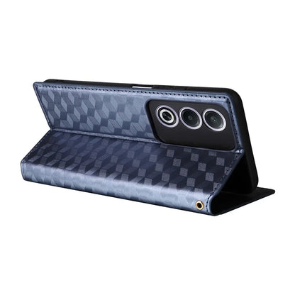 For Oppo A80 5G / A3 Pro (Global) 5G / K12x 5G (India) / A3x 5G (China) Case Leather Wallet Phone Cover Rhombus Imprinted