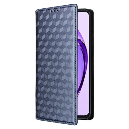 For Oppo A80 5G / A3 Pro (Global) 5G / K12x 5G (India) / A3x 5G (China) Case Leather Wallet Phone Cover Rhombus Imprinted