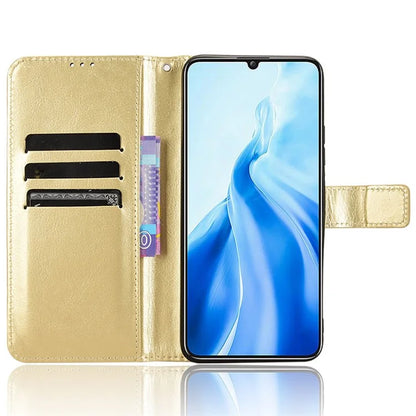 For Oukitel C51 Leather Phone Case Wallet Crazy Horse Texture