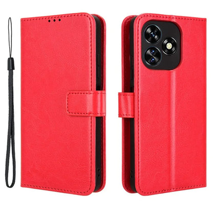 For Oukitel C51 Leather Phone Case Wallet Crazy Horse Texture