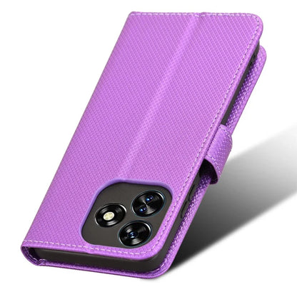 For Oukitel C51 Case PU Leather Diamond Texture Protective Phone Cover