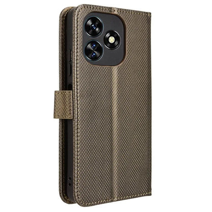 For Oukitel C51 Case PU Leather Diamond Texture Protective Phone Cover