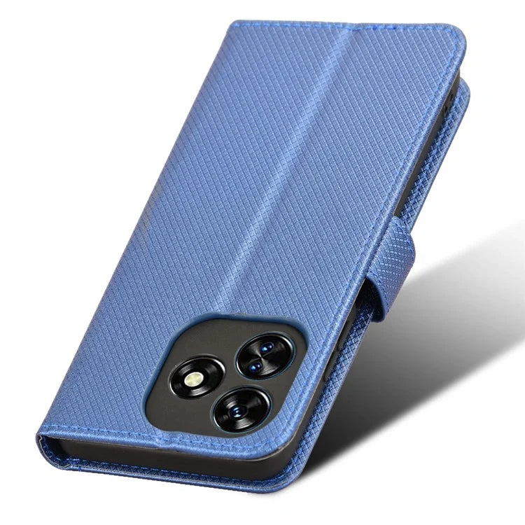 For Oukitel C51 Case PU Leather Diamond Texture Protective Phone Cover