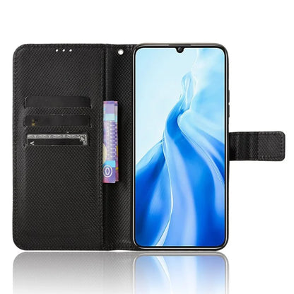 For Oukitel C51 Case PU Leather Diamond Texture Protective Phone Cover