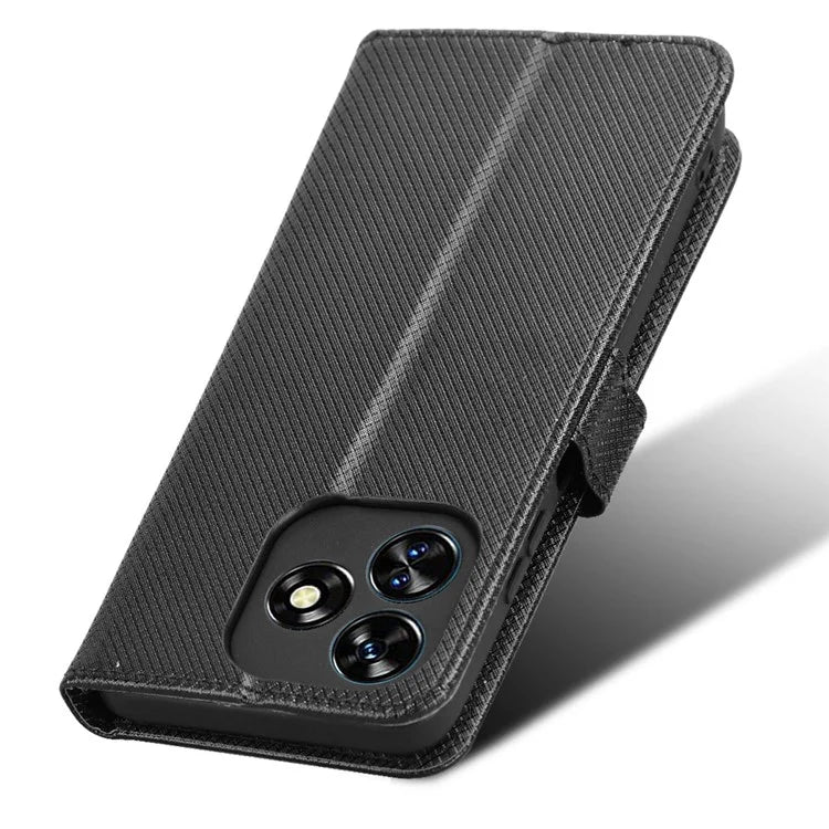 For Oukitel C51 Case PU Leather Diamond Texture Protective Phone Cover