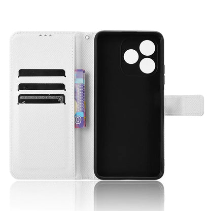 For Oukitel C51 Case PU Leather Diamond Texture Protective Phone Cover