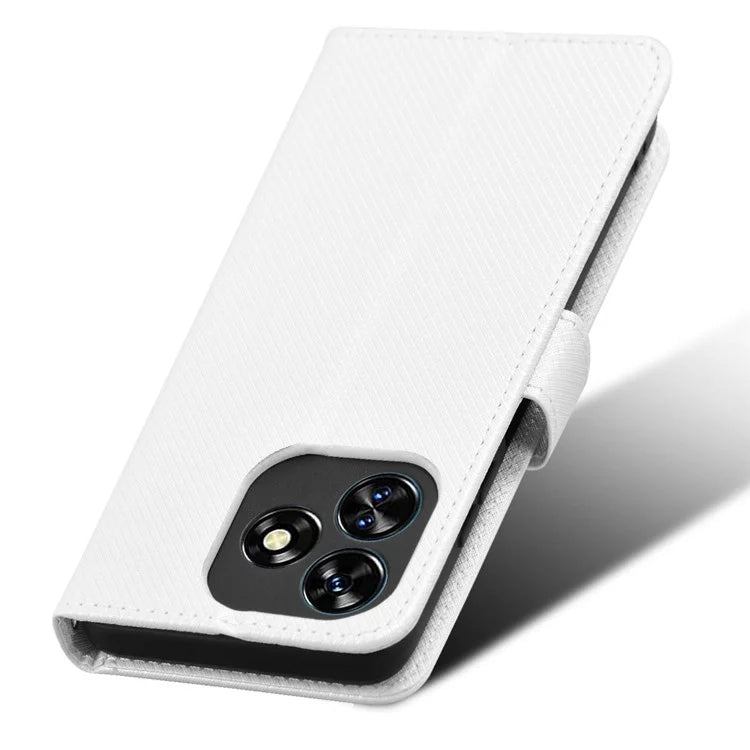 For Oukitel C51 Case PU Leather Diamond Texture Protective Phone Cover