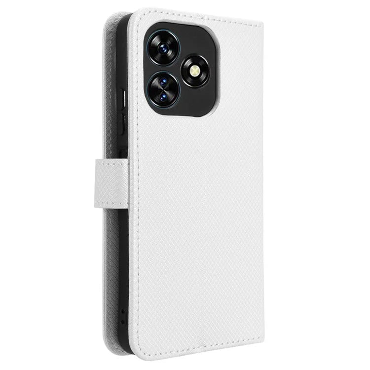 For Oukitel C51 Case PU Leather Diamond Texture Protective Phone Cover