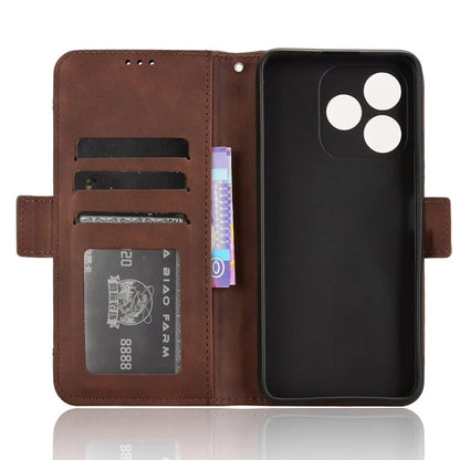 For Oukitel C51 Case Multiple Card Slots Leather Stand Phone Cover