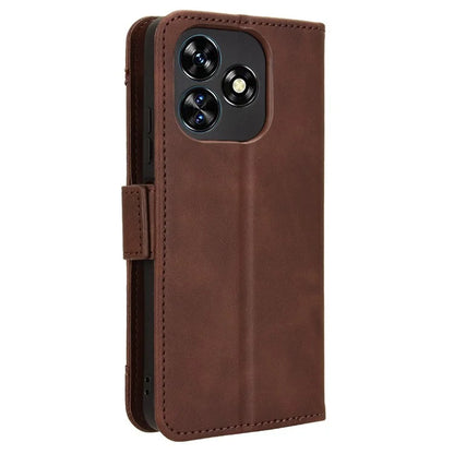 For Oukitel C51 Case Multiple Card Slots Leather Stand Phone Cover