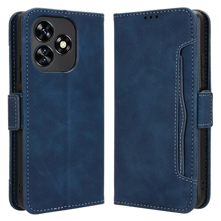 For Oukitel C51 Case Multiple Card Slots Leather Stand Phone Cover