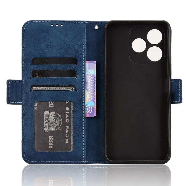 For Oukitel C51 Case Multiple Card Slots Leather Stand Phone Cover