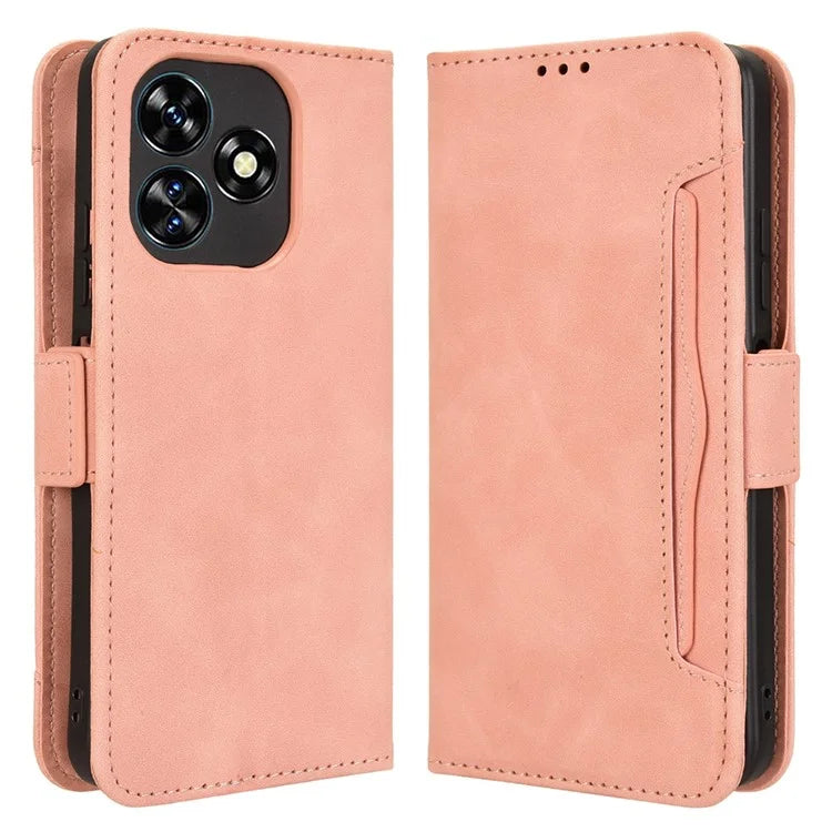 For Oukitel C51 Case Multiple Card Slots Leather Stand Phone Cover