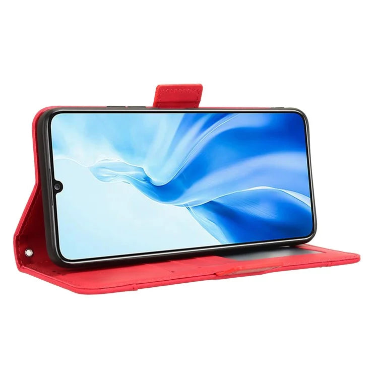 For Oukitel C51 Case Multiple Card Slots Leather Stand Phone Cover