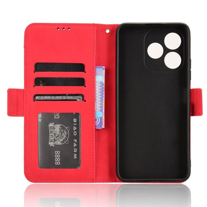 For Oukitel C51 Case Multiple Card Slots Leather Stand Phone Cover
