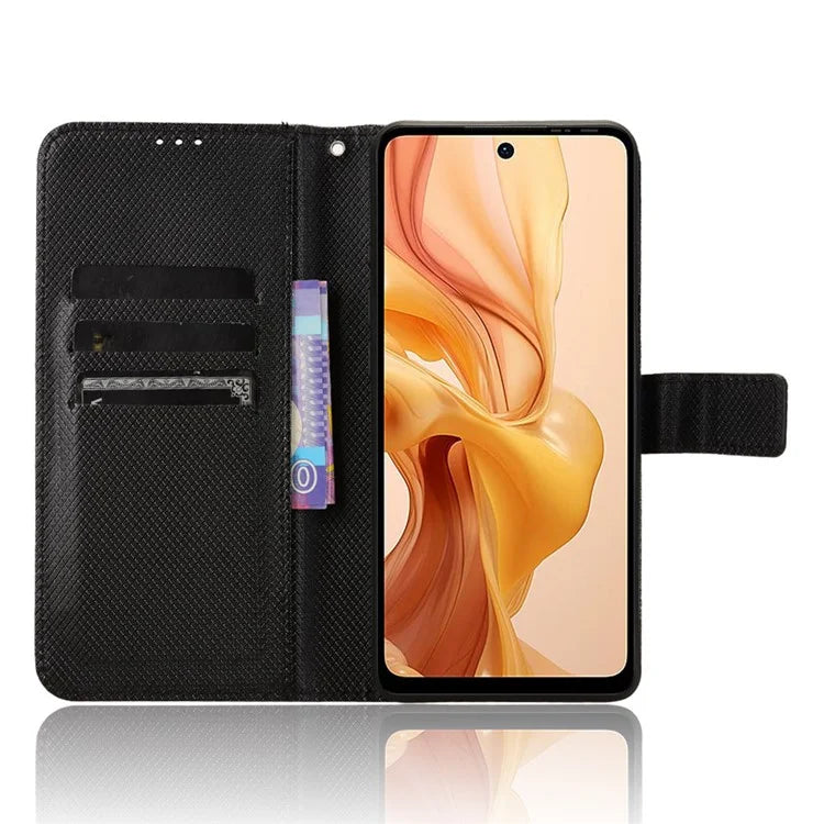 For Ulefone Note 18 Ultra Case PU Leather Diamond Texture Protective Phone Cover