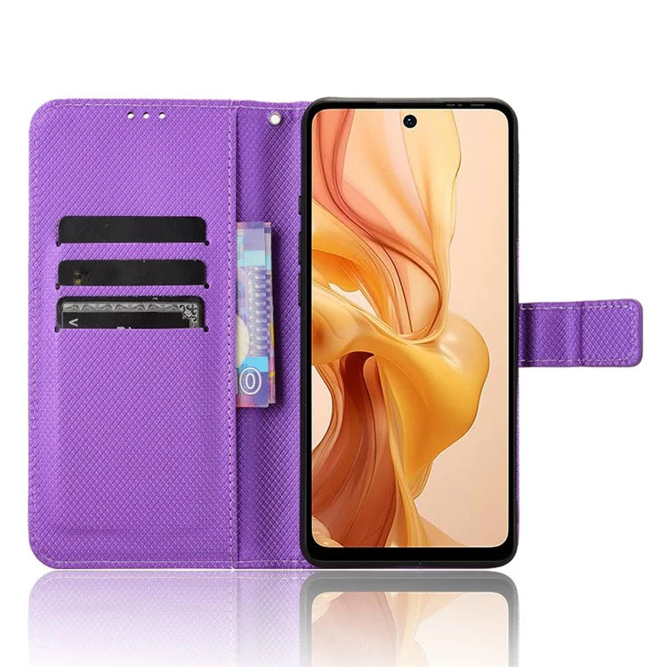 For Ulefone Note 18 Ultra Case PU Leather Diamond Texture Protective Phone Cover