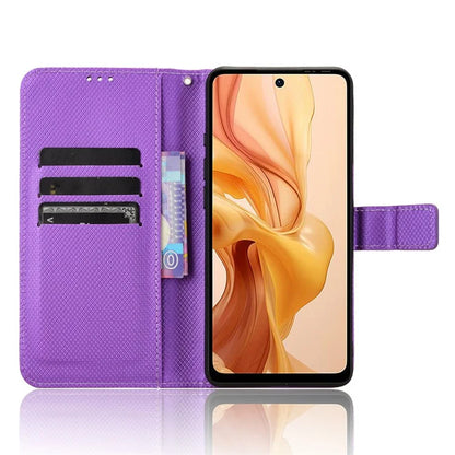 For Ulefone Note 18 Ultra Case PU Leather Diamond Texture Protective Phone Cover