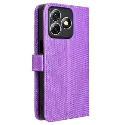 For Ulefone Note 18 Ultra Case PU Leather Diamond Texture Protective Phone Cover