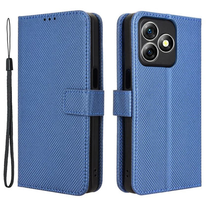 For Ulefone Note 18 Ultra Case PU Leather Diamond Texture Protective Phone Cover