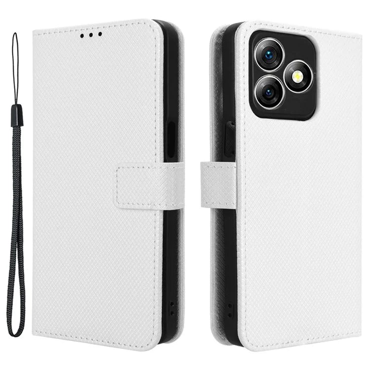For Ulefone Note 18 Ultra Case PU Leather Diamond Texture Protective Phone Cover