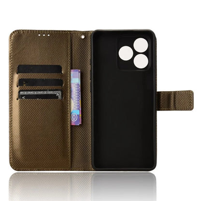 For Ulefone Note 18 Ultra Case PU Leather Diamond Texture Protective Phone Cover