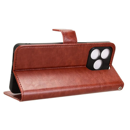 For Ulefone Note 18 Ultra Leather Phone Case Wallet Crazy Horse Texture