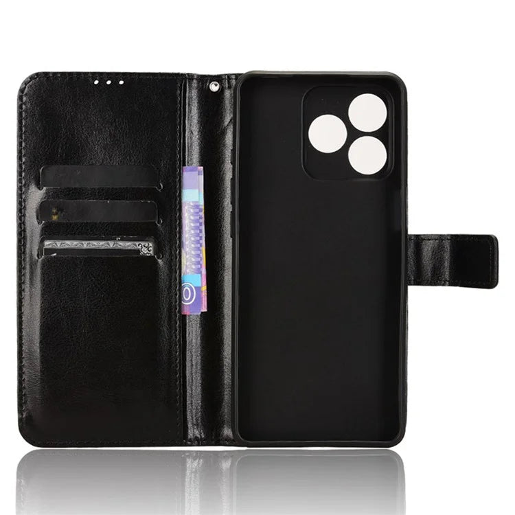 For Ulefone Note 18 Ultra Leather Phone Case Wallet Crazy Horse Texture