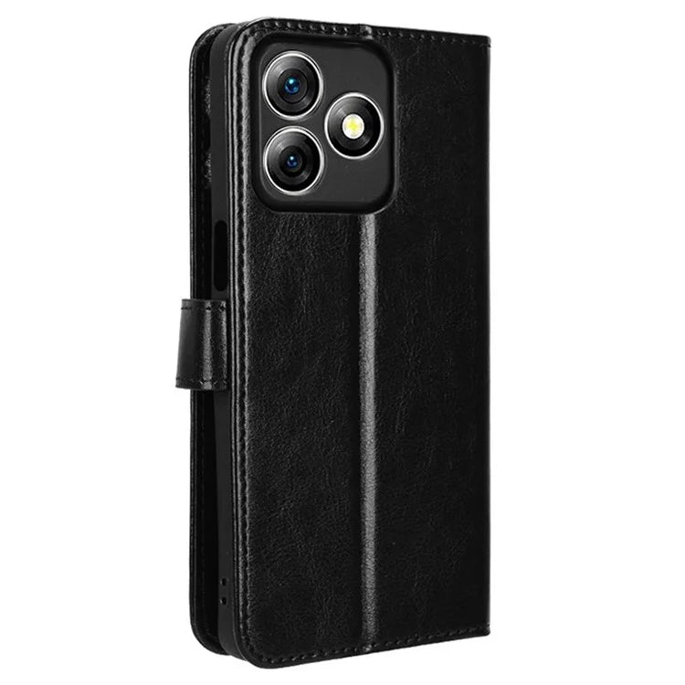 For Ulefone Note 18 Ultra Leather Phone Case Wallet Crazy Horse Texture