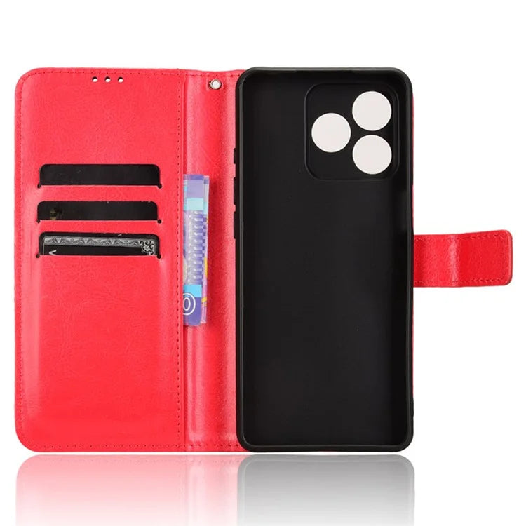 For Ulefone Note 18 Ultra Leather Phone Case Wallet Crazy Horse Texture