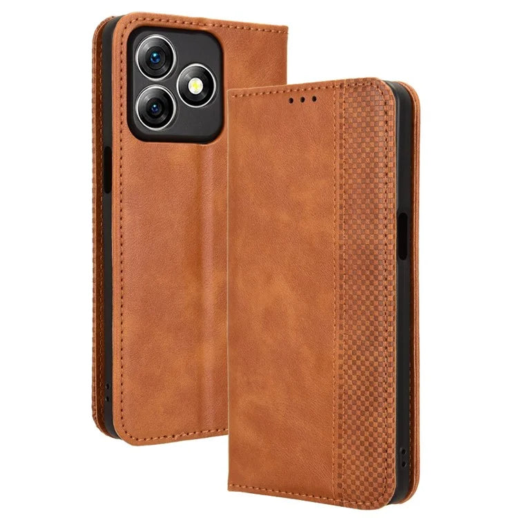 For Ulefone Note 18 Ultra Case Retro PU Leather Wallet Phone Cover Stand