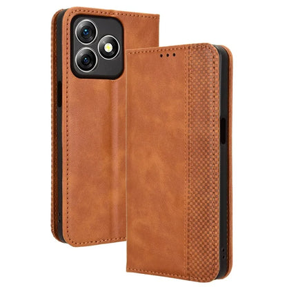 For Ulefone Note 18 Ultra Case Retro PU Leather Wallet Phone Cover Stand