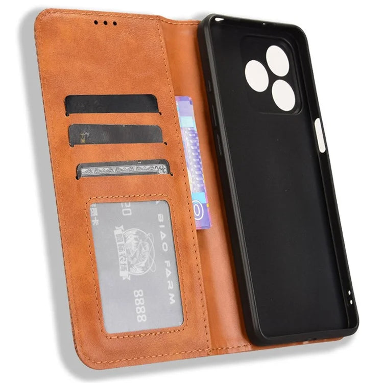 For Ulefone Note 18 Ultra Case Retro PU Leather Wallet Phone Cover Stand