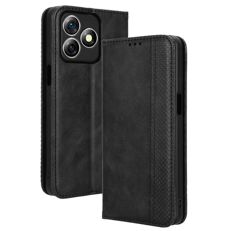 For Ulefone Note 18 Ultra Case Retro PU Leather Wallet Phone Cover Stand