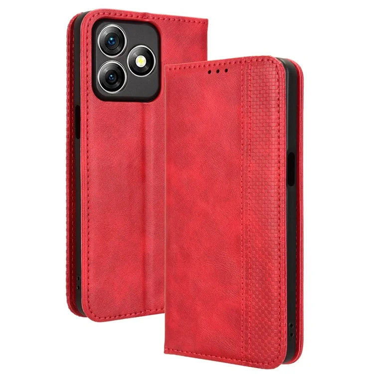 For Ulefone Note 18 Ultra Case Retro PU Leather Wallet Phone Cover Stand