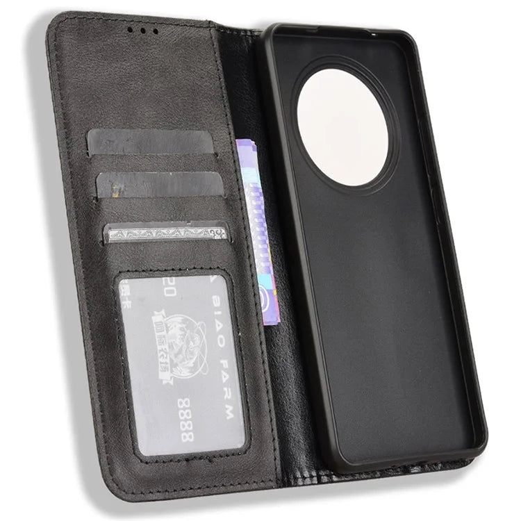 For OPPO Reno12 F 5G / Oppo F27 5G Case Retro PU Leather Wallet Phone Cover Stand