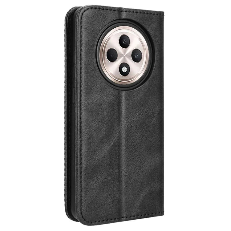 For OPPO Reno12 F 5G / Oppo F27 5G Case Retro PU Leather Wallet Phone Cover Stand