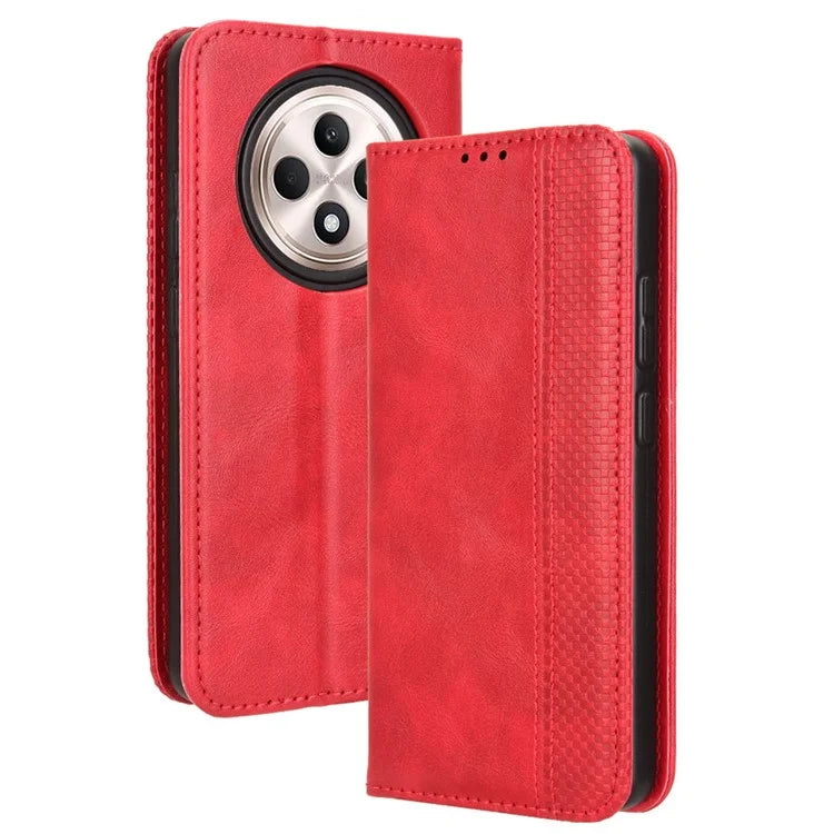 For OPPO Reno12 F 5G / Oppo F27 5G Case Retro PU Leather Wallet Phone Cover Stand