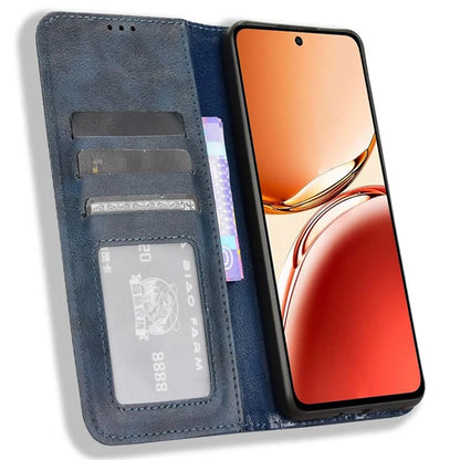 For OPPO Reno12 F 5G / Oppo F27 5G Case Retro PU Leather Wallet Phone Cover Stand
