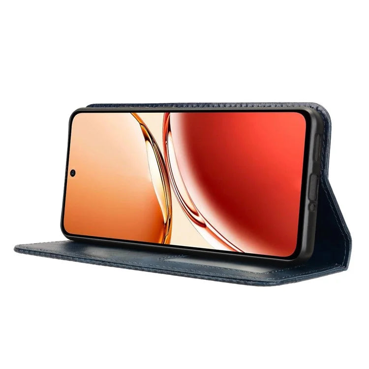 For OPPO Reno12 F 5G / Oppo F27 5G Case Retro PU Leather Wallet Phone Cover Stand