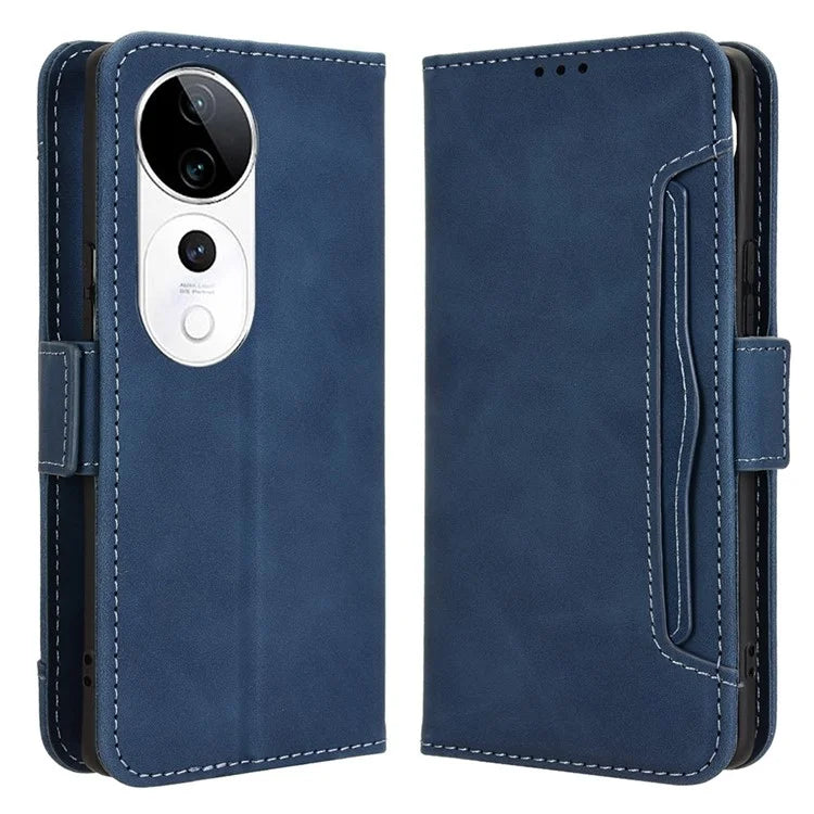 For vivo S19 Pro 5G  /  V40 5G Case Multiple Card Slots Leather Stand Phone Cover